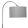 Simple Designs Simple Designs Arched Brushed Nickel Floor Lamp, Gray Shade LF2005-GRY